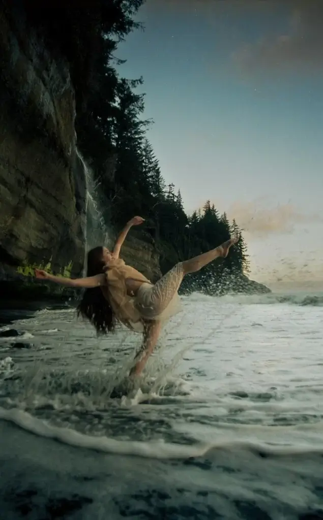 artistic contemporary dance girl ocean beach vancouver mm