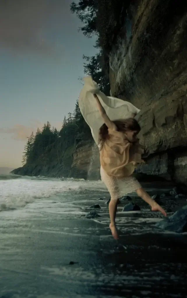 contemporary dance girl jumping beach vancouver mm film